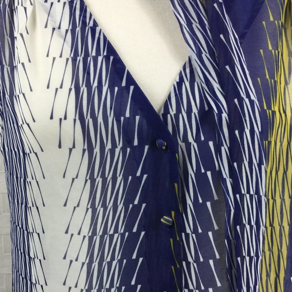 Banana Republic Sheer Tank top, Med,  tie at neck - Picture 3 of 5